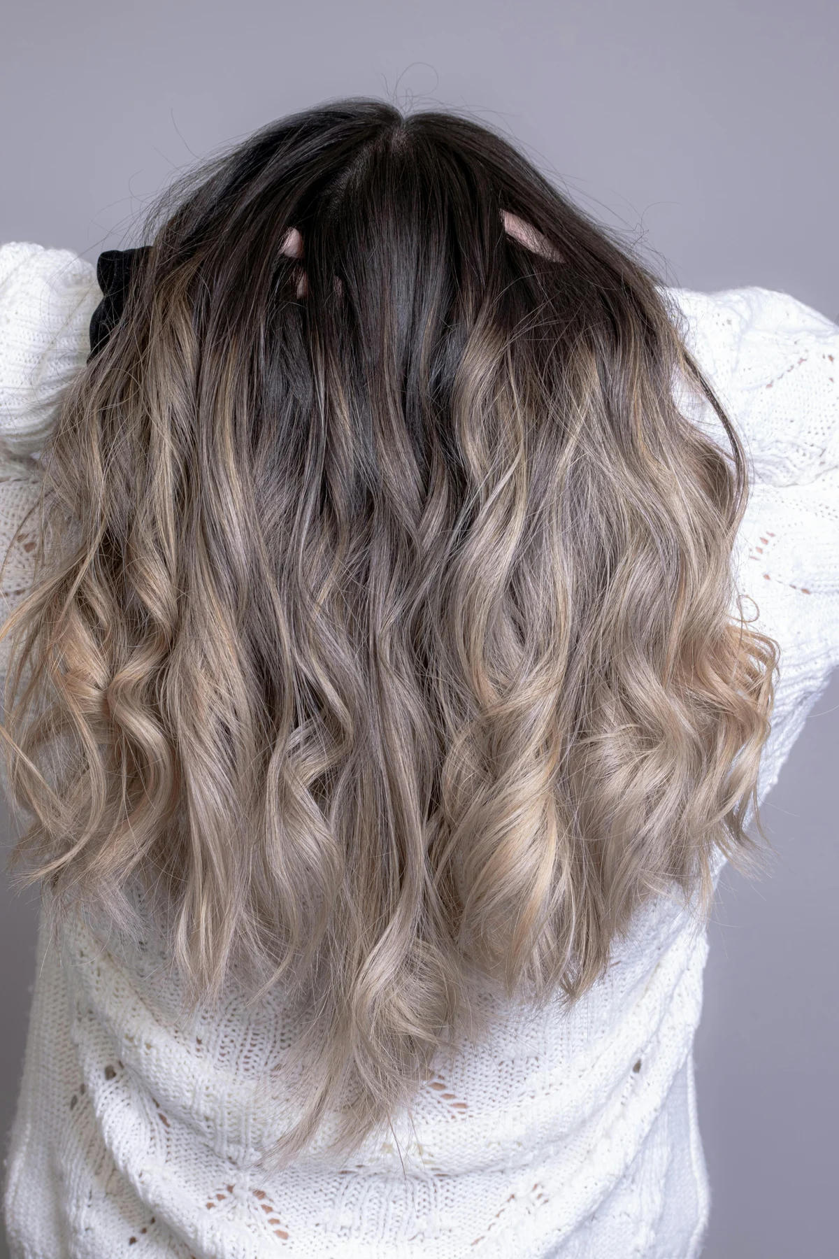 Balayage biondo morbido con onde naturali